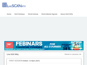 'livesgxnifty.com' screenshot