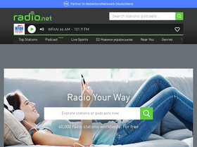 'njoyhit40mediasone.radio.net' screenshot