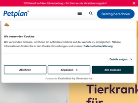 'petplan.de' screenshot