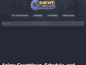 'animecountdown.com' screenshot