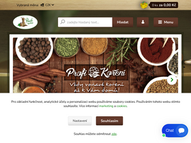 'profikoreni.cz' screenshot