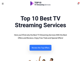 '10beststreamingservices.com' screenshot