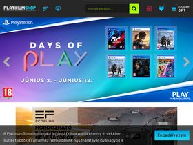 'platinumshop.hu' screenshot