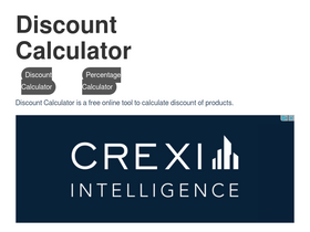 'discountcalculator.net' screenshot