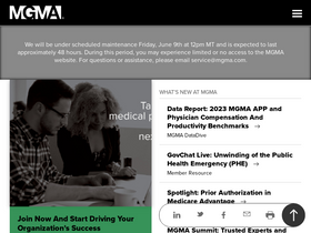 'mgma.com' screenshot