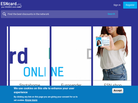 'esncard.org' screenshot