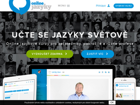 'onlinejazyky.cz' screenshot