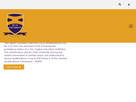 'zcasu.edu.zm' screenshot