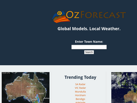 'ozforecast.com.au' screenshot