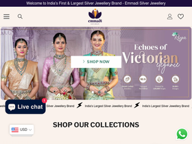 Emmadi Silver Jewellery website screenshot
