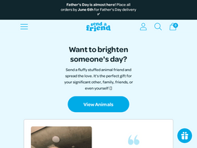 'sendafriend.co' screenshot