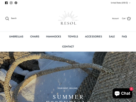 resolbeach.com homepage screenshot