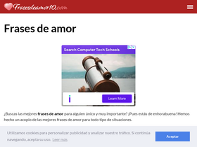 'frasesdeamor10.com' screenshot
