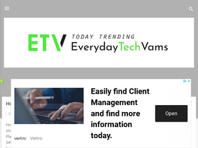 'everydaytechvams.com' screenshot