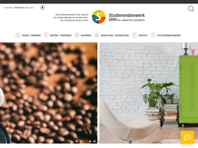 'studierendenwerk-ulm.de' screenshot