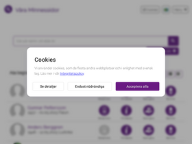 'varaminnessidor.se' screenshot