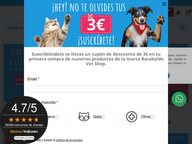 'barakaldotiendaveterinaria.es' screenshot
