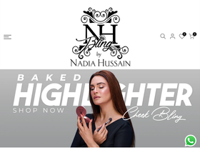 blingbynadiahussain.com homepage screenshot