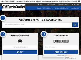 'gmpartsoutlet.net' screenshot