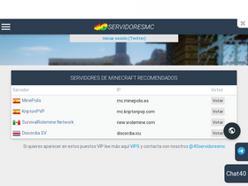 '40servidoresmc.es' screenshot