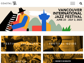 'coastaljazz.ca' screenshot