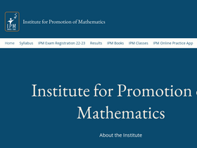 'ipmmathscholarship.com' screenshot