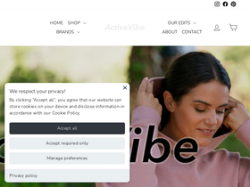 Active Vibe homepage screenshot