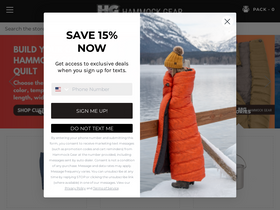 'hammockgear.com' screenshot