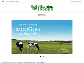 The Vitamins Shoppe website screenshot