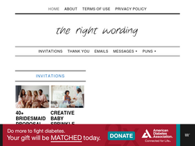 'therightwording.com' screenshot