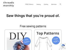 'threadsmonthly.com' screenshot