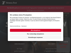 'fitnessfirst.de' screenshot