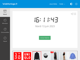 'webhorloge.fr' screenshot