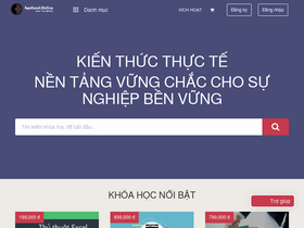 'hocexcel.online' screenshot