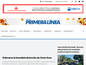 'diarioprimeralinea.com.ar' screenshot