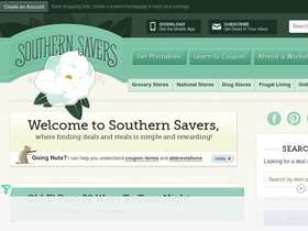 'southernsavers.com' screenshot