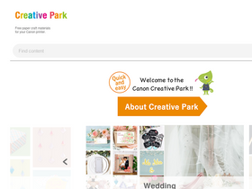 'creativepark.canon' screenshot