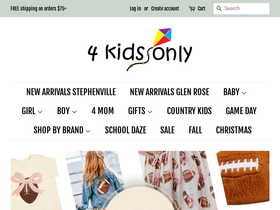 4 Kids Only homepage screenshot