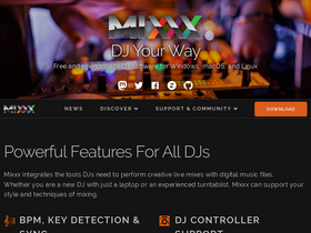 'mixxx.org' screenshot