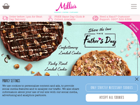 'milliescookies.com' screenshot