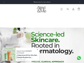 aloeandme.com homepage screenshot