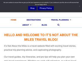 'notaboutthemiles.com' screenshot