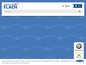 'naehwelt-flach.de' screenshot