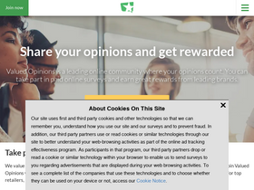 'valuedopinions.com' screenshot
