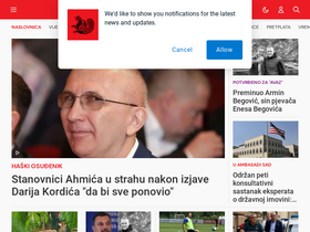 'avaz.ba' screenshot