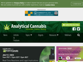 'analyticalcannabis.com' screenshot