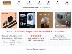 'homecinesolutions.fr' screenshot