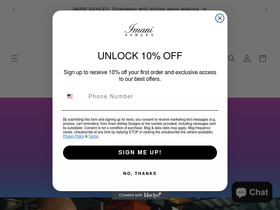 imaniashley.com homepage screenshot