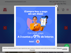 'almacenesla13.com' screenshot