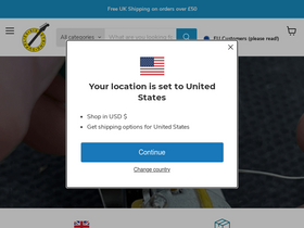 'sixstringsupplies.co.uk' screenshot